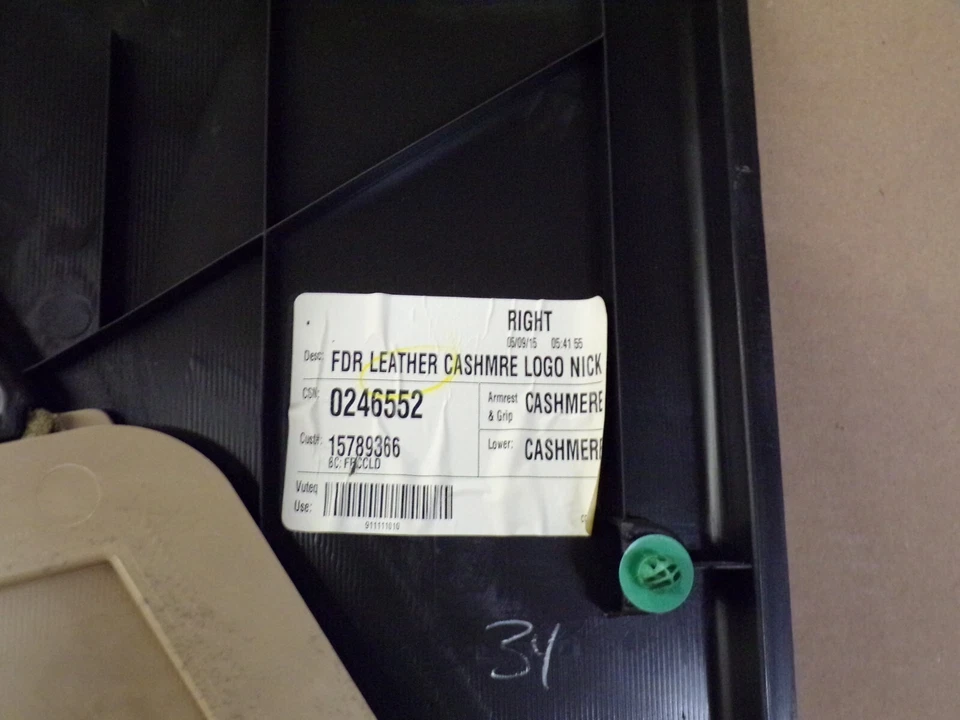 Chevy Equinox 2006 2005 panel de puerta (delantero del pasajero) cuero cachemir Foto 4 de 4