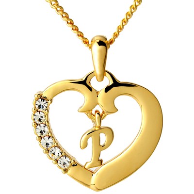 18K Gold Plated Inital Necklace 