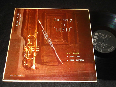 Rare 50s DG ARGO Trad Jazz LP DOORWAY TO DIXIE Cy Touff MIFF MOLE Mike Simpson