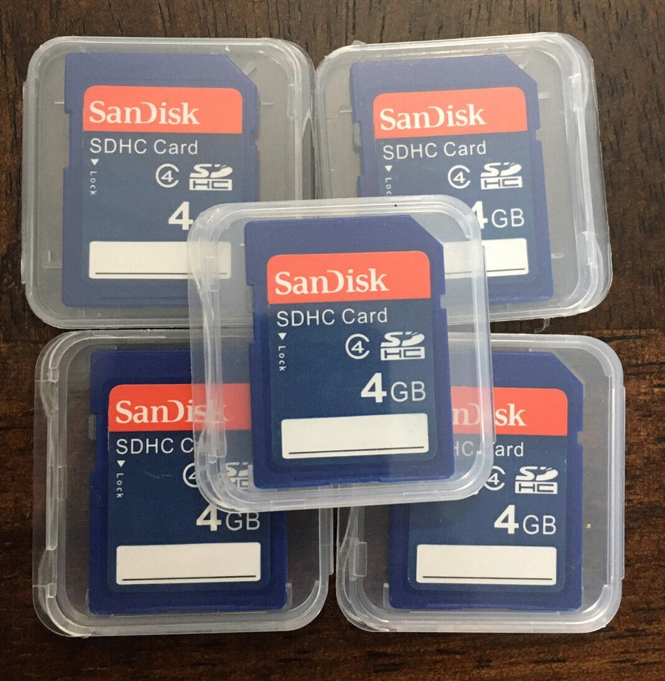 Lot Of 5 For SanDisk C4 4GB U1 Ultra Memory SD SDHC - Image 2 of 4