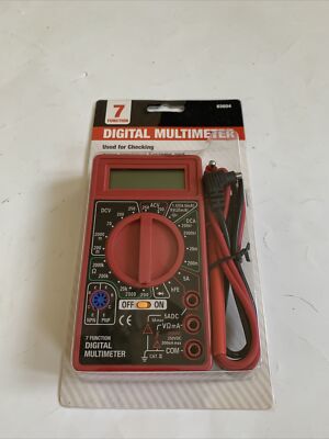 Digital Multimeter 7 Function : AC DC Current & Resistance : 3.5'' Digital LCD