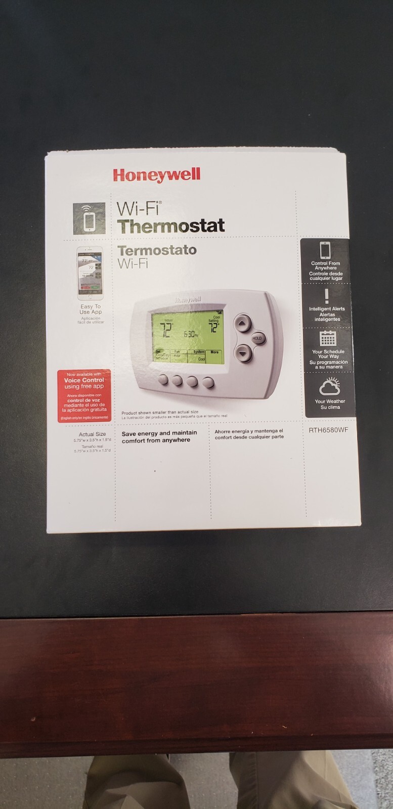 Smart Thermostat - Honeywell Wi-Fi 7-Day Programmable Thermostat (RTH6580WF)-image