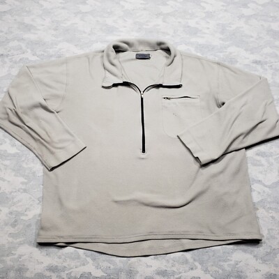 Schoffel Sweatshirt Womens Large Gray Pull Over Half Zip Front Pocket
