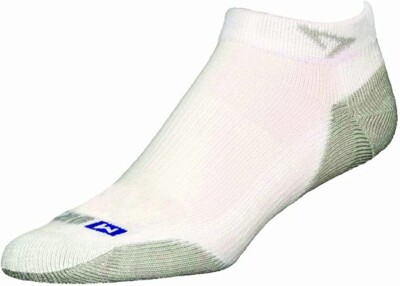 Drymax Sport Mini Crew Socks, White/Gray, Unisex, Medium, Men 6-8, Women 7.5-9.5