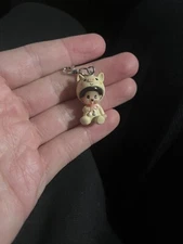 Monchhichi Pig Micro Charm Zip Pull Keychain
