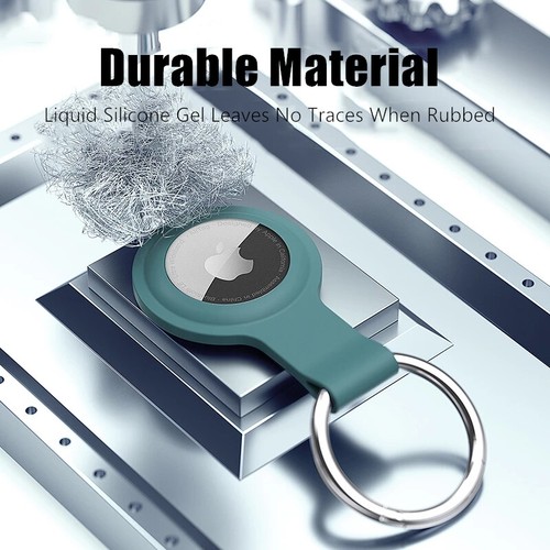For Apple AirTag Air Tag Silicone Case Protector Cover Shell Key Chain Tracker - Picture 2 of 17