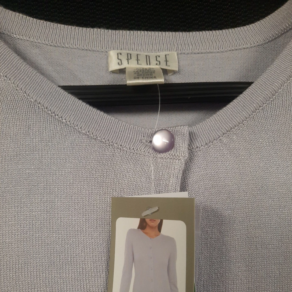 Cárdigan con botones Spense Morning Orchid púrpura (talla grande) precio de venta sugerido por el fabricante 60,00 USD Foto 3 de 4