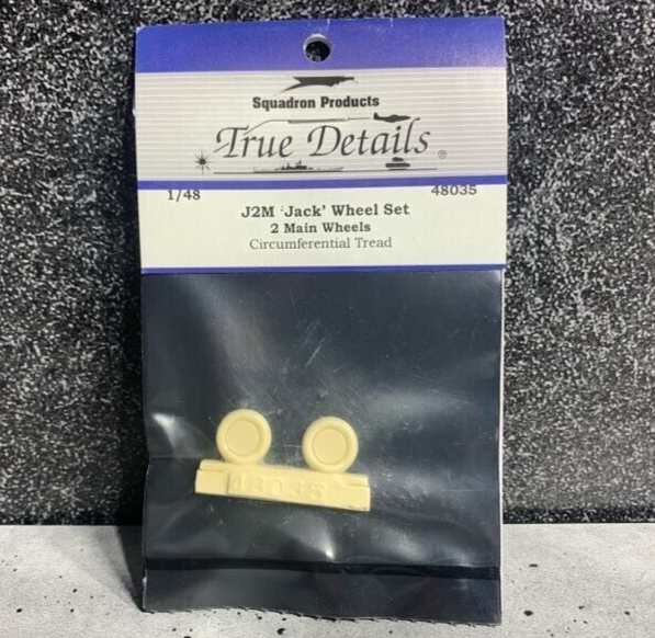 1/48 True Details - 48035 J2M Jack Wheel Set Circumferential Tread - Made in USA