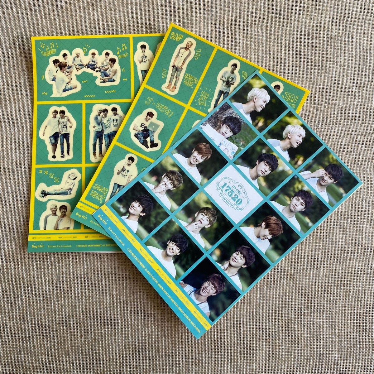 BTS Members [2nd Muster ZIP CODE 17520] Official Sticker Set / New