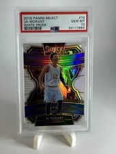 2019 JA MORANT Rookie #/149 🔥 Panini Select White Prizm Gem PSA 10