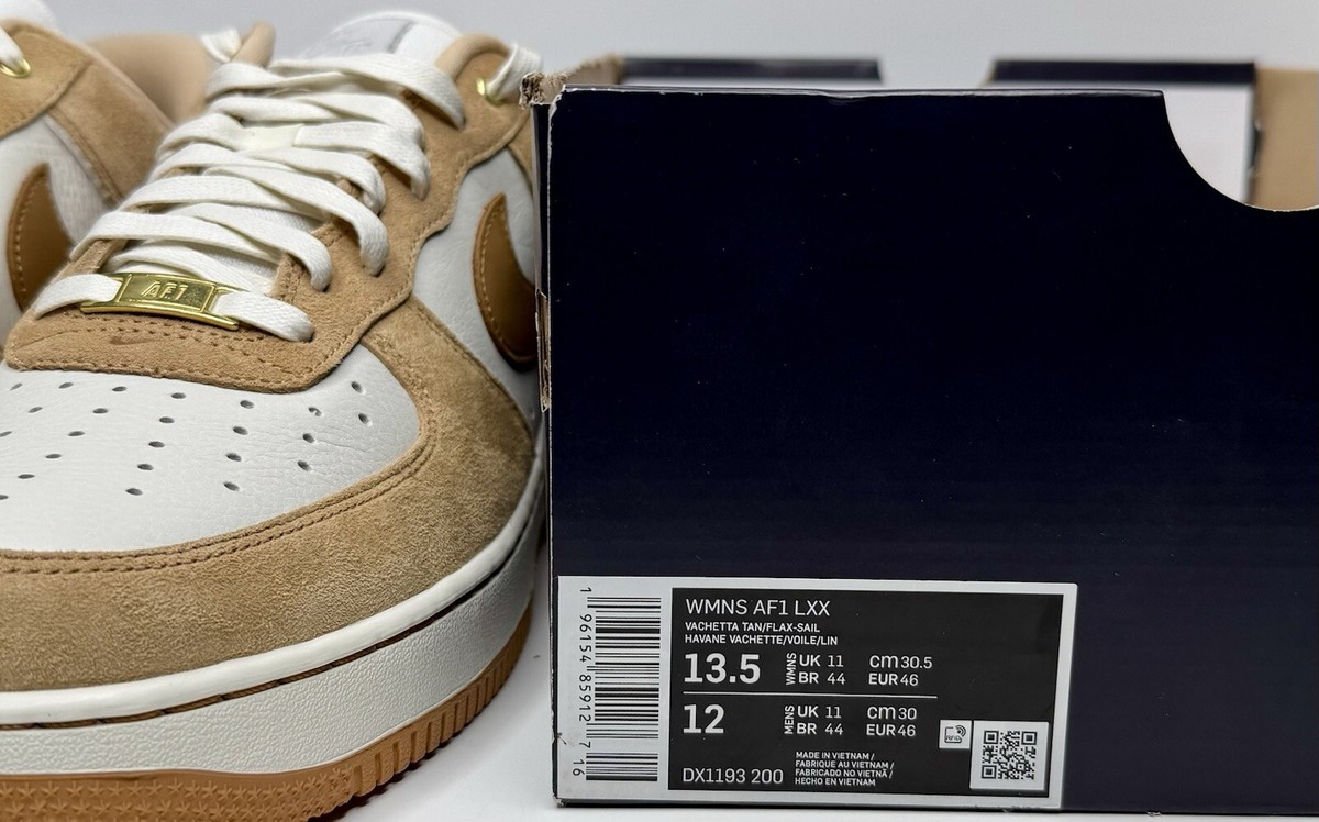 NIKE Air Force 1 LXX 'Vachetta Tan' Men's Size 12 DX1193-200 B