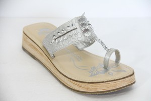 skechers sandals silver