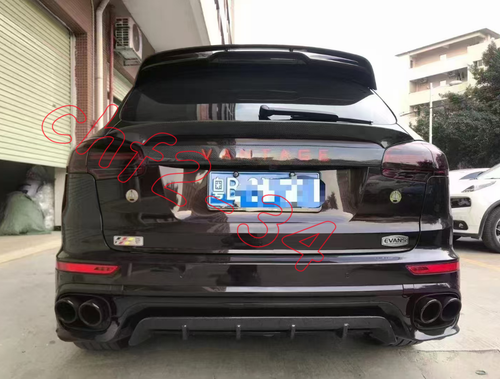 2015-18 Real Carbon Fiber Rear Diffuser Bumper Lip For Porsche Cayenne GTS 958.2 - Picture 2 of 6