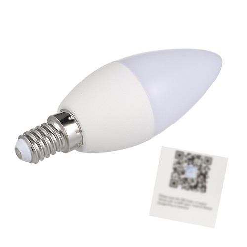 WiFi Smart Candle Bulb RGB+W+C LED 5W E14 Dimmable Light Remote Control E6G8 - Picture 9 of 12