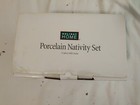 HOLIDAY HOME 11 PIECE PORCELAIN NATIVITY SET WITH WOODEN MANGER HAND PAINTED — photo 9