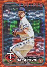 2024 Topps Series 1 Orange Foil /299 Jordan Balazovic RC #263 Minnesota Twins