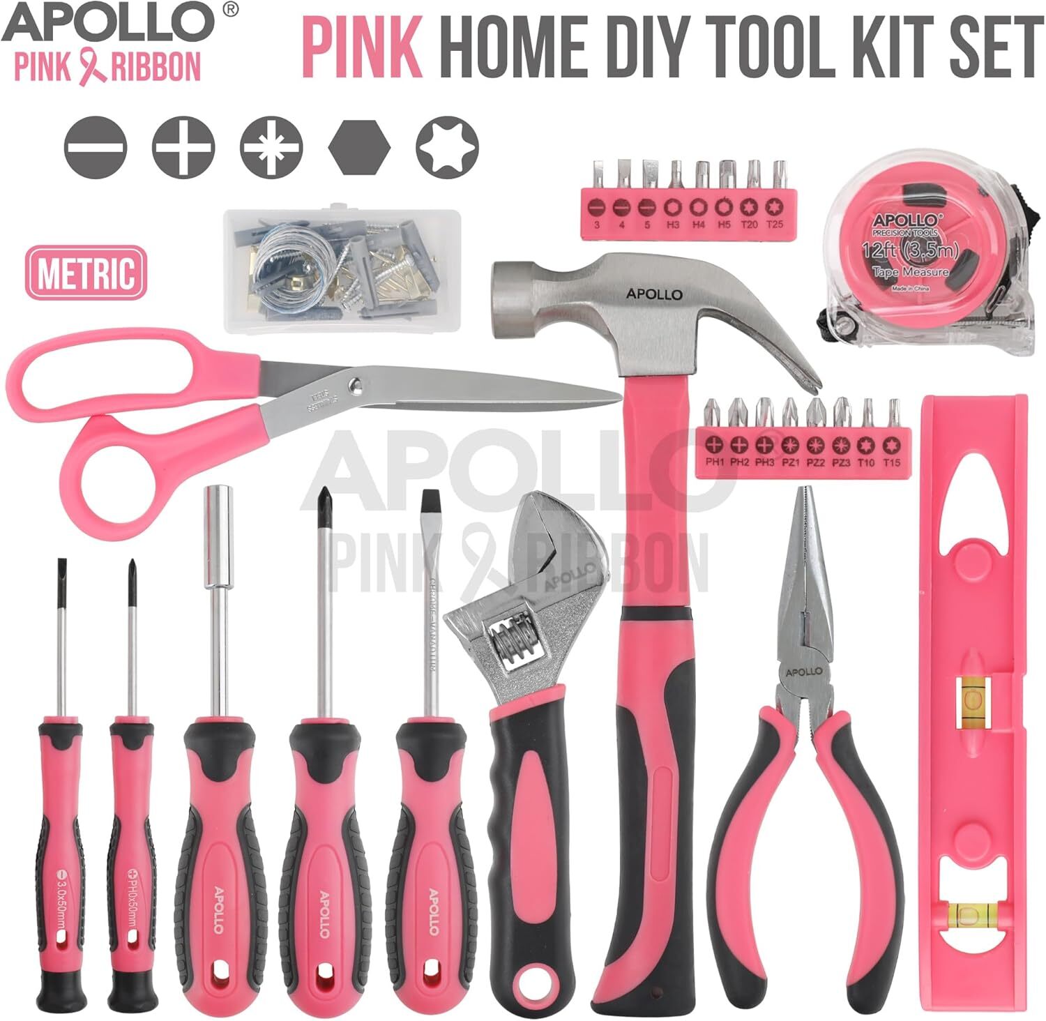 Apollo Pink Tool Kit case open showing tools