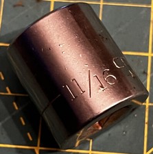 Vintage Craftsman SAE 11/16” Socket, -V-, 3/8 Drive, 12pt 44336 - USA 🇺🇸