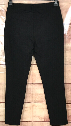Karl Lagerfeld Women 14 Casual Black Pants High Rise Zip Pockets Tummy Control - Picture 5 of 9