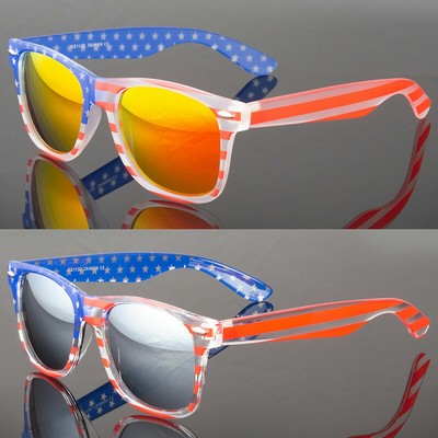 New American Flag Patriotic Sunglasses Usa Lens Star Stripe Pilot
