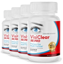 Visiclear RX PRO Eye Supplement Vision Vitamins Including Lutein Zeaxanthin 4Pk