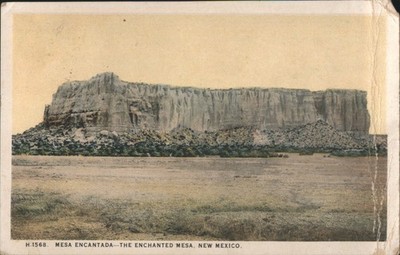 Mesa Encantada-The Enchanted Mesa, New Mexico, NM Albuquerque Vintage Postcard