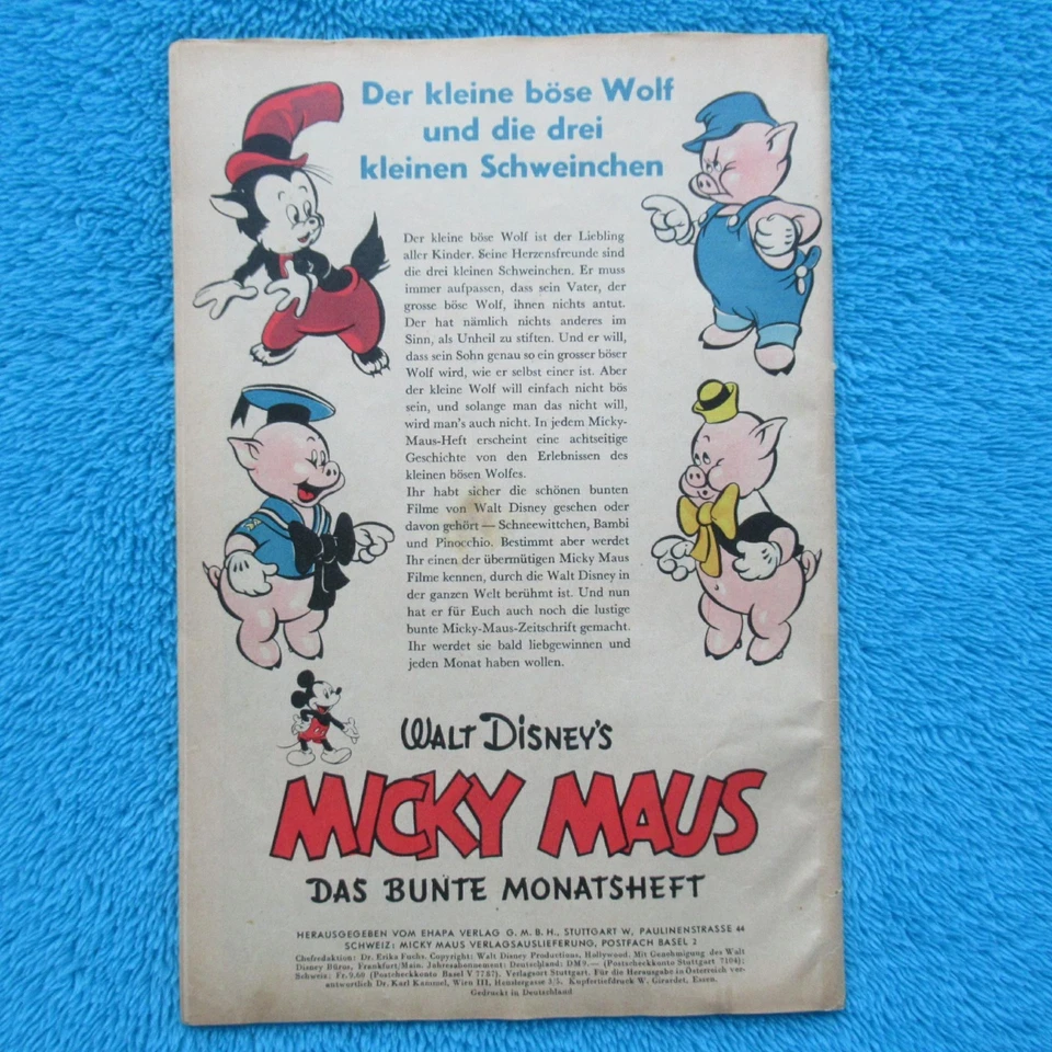 MICKY MAUS 1951 Nr 2 Oktober ORIGINAL Z2 Z3 - Bild 2 von 4