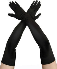 22 inches Long Opera Party Gloves for Women 1920s 20s Satin Gloves Costumes