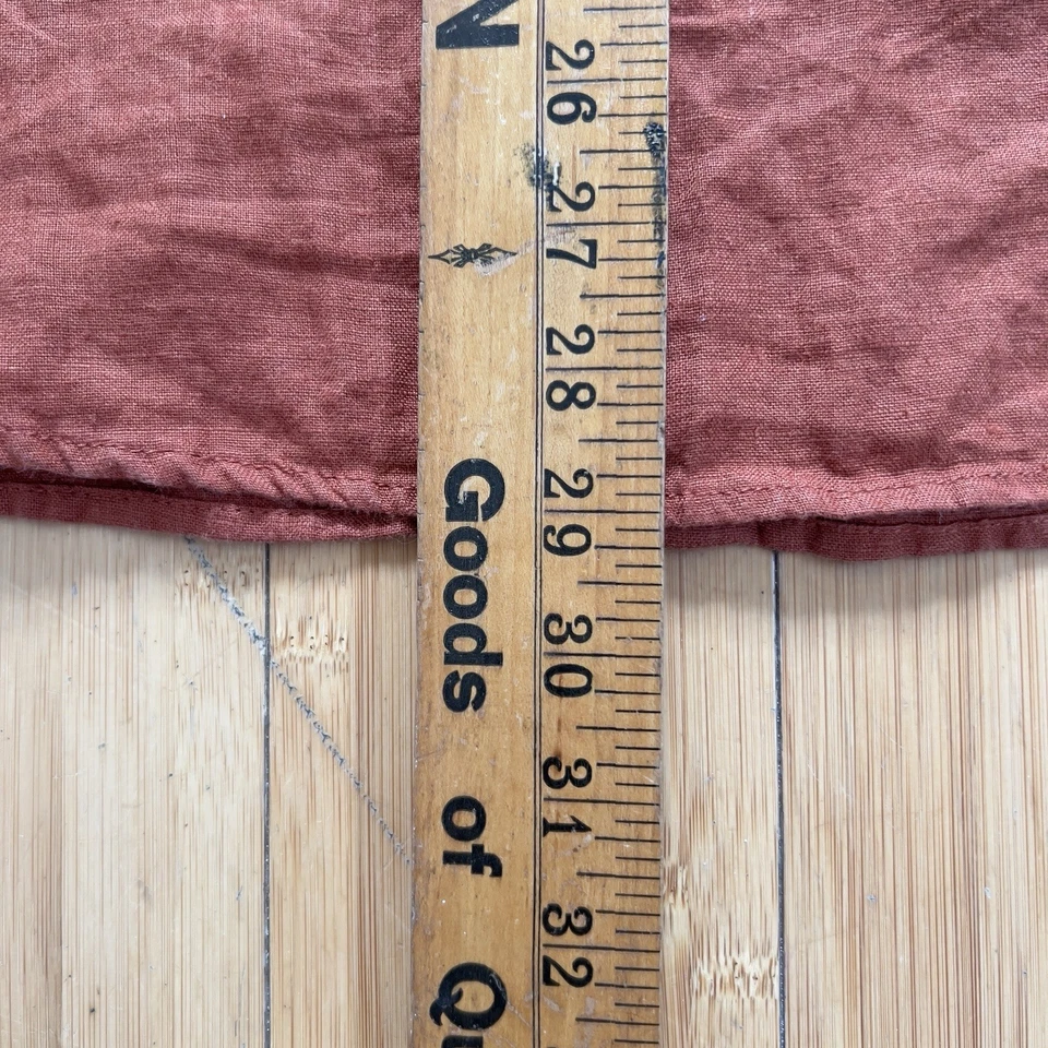 Camisa masculina Todd Snyder + Baird McNutt laranja ferrugem média 100% linho irlandês adulto - Imagem 3 de 4