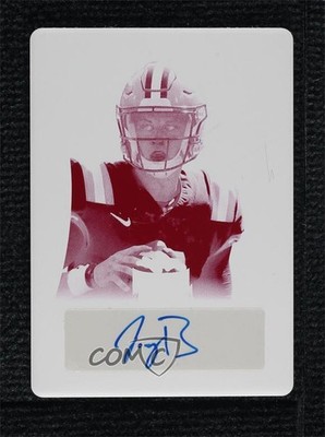 2020 Leaf Metal Draft Printing Plate Magenta 1/1 Joe Burrow Rookie Auto RC 16rf