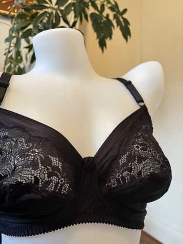 Berlei BH 38 C Spitze ohne Bügel bequem Satin Vintage Rose Komfort Träger - Bild 3 von 6