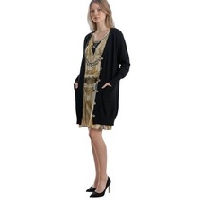 Roberto Cavalli Class Vintage Sweater Dress Angora Blend Cardigan Look size 10
