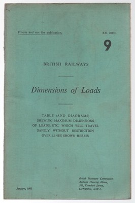 BR.ANLEITUNG für ABMESSUNGEN DER LADUNGEN 1961