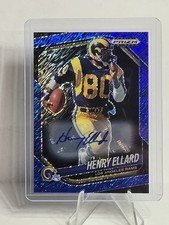 2025 Panini Prizm Black Henry Ellard Blue Shimmer Auto /15 Los Angeles Rams #80