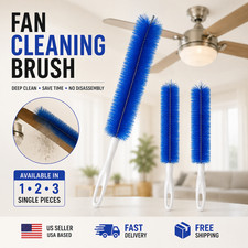 3-Pack Fan Cleaning Brush with Bendable Microfiber Dust Cleaning Brush Tool