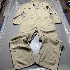 Carhartt FR Coveralls Mens 42 Regular Tan Flame Resistant Twill FRX010 Workwear