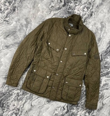Barbour International Ariel Quilted Jacket Men Size M Green