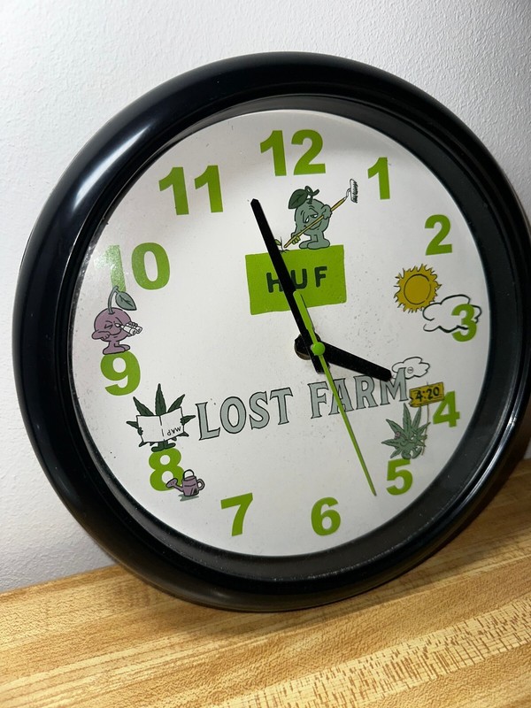 HUF x LOST FARM Clock 9” Rare
