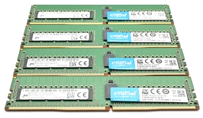 Micron 64GB (4x16GB) PC4-17000 DDR4-2133MHz ECC MTA18ASF1G72PDZ-2G1B1QI - Image 1 of 4