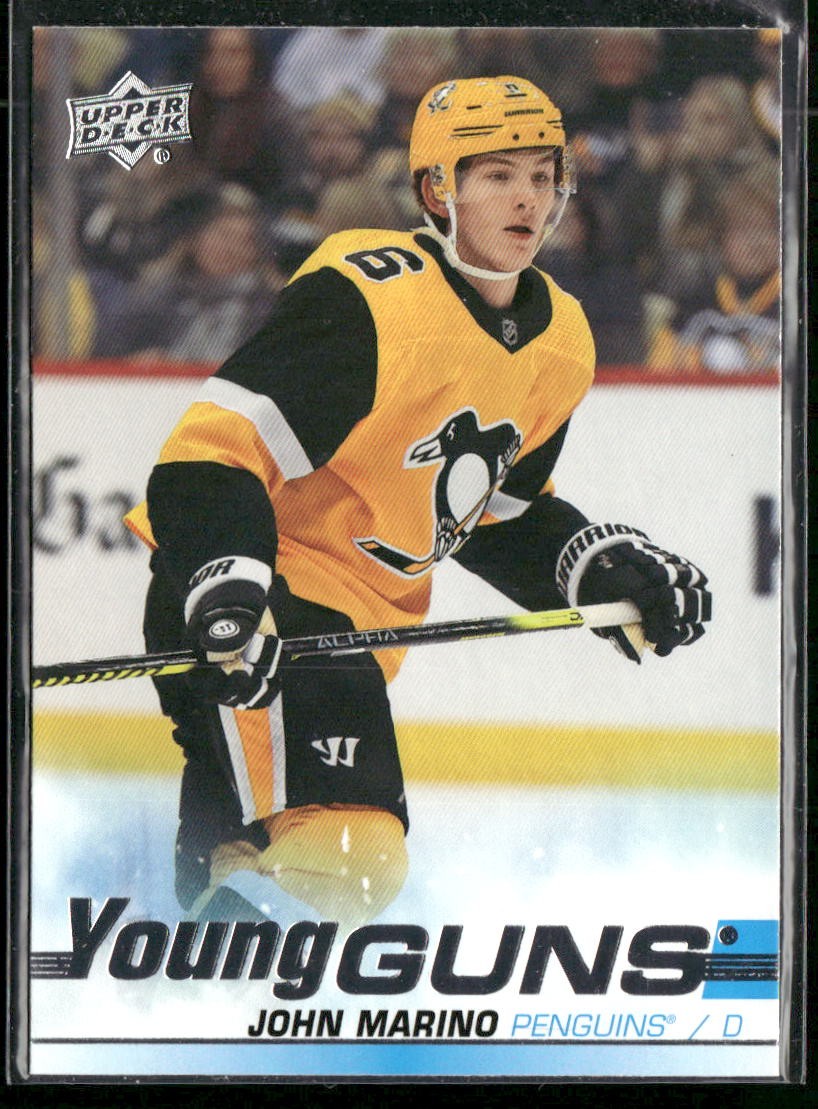2019-20 Upper Deck John Marino Young Guns RC #458 Pittsburgh Penguins