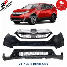 Front Bumper Cover Primed & Grille Assembly For 2017-2019 Honda CR-V