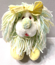 Vintage 1986 Kenner Disney Fluppy Dogs Plush Yarn Puppy Yellow Green White