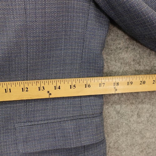 Basket Weave Wool Tweed Sport Coat Men 34S Blue Fleck Blazer Jacket CALVIN KLEIN - Picture 6 of 14