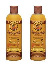 HOWARD Feed n Wax Wood Conditioner Beeswax Polish, Orange, 16 Fl Oz, Pack o...
