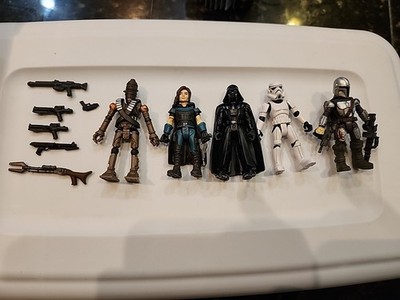 5 Pc Star Wars mission fleet Lot Darth Vader , Mandalorian, Etc...