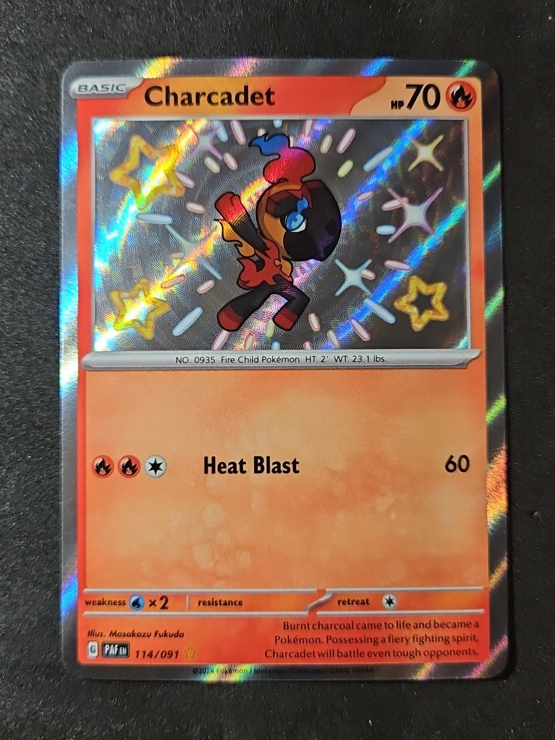 Pokemon TCG Charcadet Baby Shiny 114/091 SV: Paldean Fates (1B)