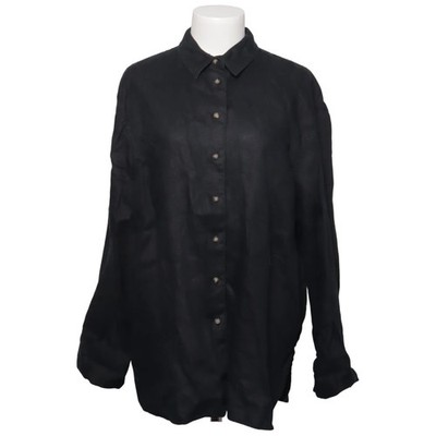 The Primark Edit, Hemd, Größe: L, Schwarz, Leinen, Einfarbig, Damen #O5Y