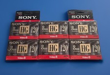SONY 8mm HG 120 Video 8 Video Cassette P6-120HG Sealed NIP Lot of 6