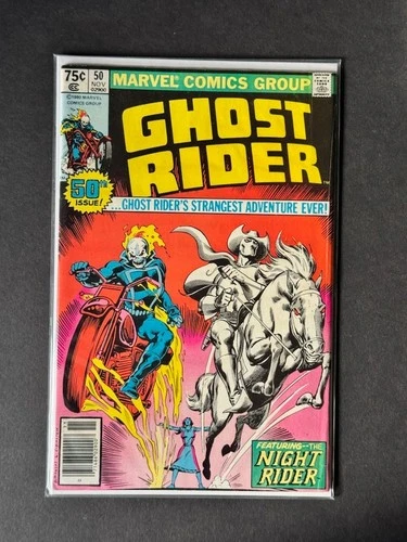 Ghost Rider #50 Meets Night Rider Marvel 1980 Vintage Key Bronze Age