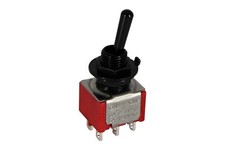 Mini Toggle Switch 2-way On-On Round Lever Black